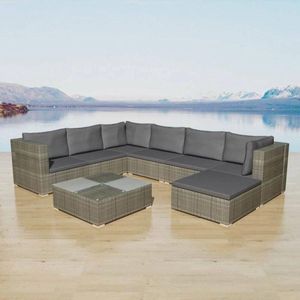 vidaXL-8-delige-Loungeset-met-kussens-poly-rattan-grijs