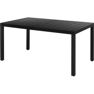 VidaXL Tuintafel 150x90x74 cm Aluminium en HKC Zwart