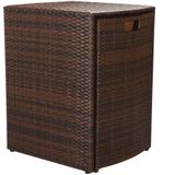 vidaXL 3-delige Bistroset met kussens poly rattan bruin