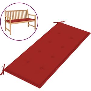 VidaXL Tuinbankkussen 120x50x3 cm - Oxford Stof - Rood