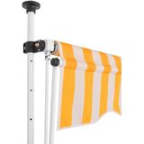 vidaXL Einziehbare Markise Handbetrieben 150 cm Orange/Weiß Gestreift