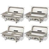 Chafing Dish Set 4-tlg. Edelstahl Vidaxl