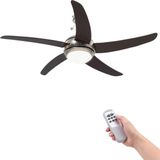 Dekorativer Deckenventilator mit Licht 128 cm Braun Vidaxl