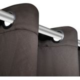 vidaXL Gordijnen - Verduisterend - Bruin - Polyester - 2 Stuks