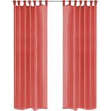 Voile-Gardinen 2 Stk. 140 x 225 cm Rot vidaXL