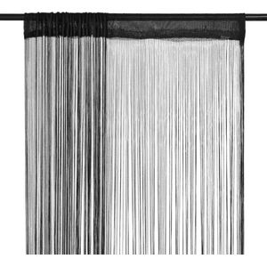 vidaXL Draadgordijnen - Zwart - 2 Stuks - 100% Polyester