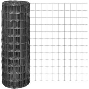 vidaXL - Euro - hek - 25x1,2 - m - staal - grijs