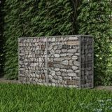 vidaXL - Gabion - mand - 150x50x100 - cm - gegalvaniseerd - staal