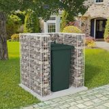 vidaXL - Schanskorf - enkele - vuilnisbak - ombouw - 110x100x120 - cm - staal