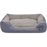 vidaXL Hundebett mit gepolstertem Kissen Größe XXL Grau