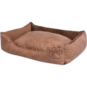 Hundebett mit Kissen pu Kunstleder Größe s Beige Vidaxl