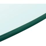 vidaXL - Tafelblad - Rond - Transparant - Gehard Glas - Diameter 400 mm