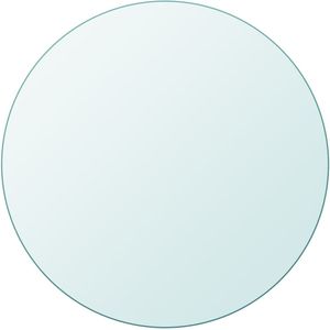 vidaXL - Tafelblad - van - gehard - glas - 700 - mm - rond