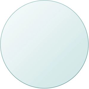 vidaXL - Tafelblad - Transparant - Geharde Glas - Diameter 900 mm