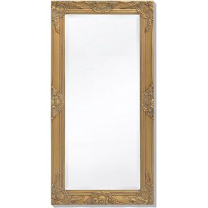 vidaXL Wandspiegel Barok - Goud - Hout en Glas - 100 x 50 cm