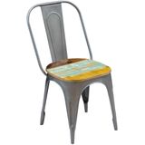 vidaXL Eetkamerstoelen 2 st massief gerecycled hout