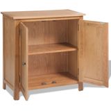 vidaXL Sideboard 70x35x75 cm Massivholz Eiche
