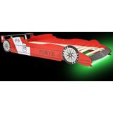 VidaXL Kinderbed Raceauto met LED-verlichting Rood 90x200 cm