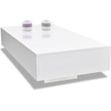 VidaXL Hoogglans Witte Salontafel