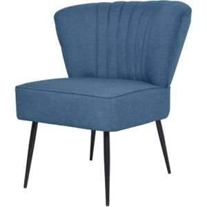 vidaXL Cocktailstoel stof blauw