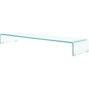 Vidaxl - TV-Tisch/Bildschirmerhöhung Glas Transparent 100x30x13 cm