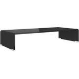 vidaXL-Tv-meubel/monitorverhoger-zwart-70x30x13-cm-glas