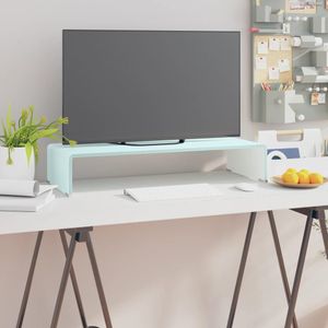 VidaXL TV-meubel/Monitorverhoger 70x30x13 cm Glas Groen