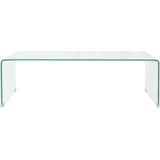 vidaXL Salontafel 98x45x30 cm gehard glas transparant - 244189