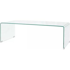 vidaXL Couchtisch Hartglas 98x45x30 cm Transparent