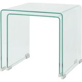 vidaXL-Bijzettafel-set-2-dlg-transparant-gehard-glas