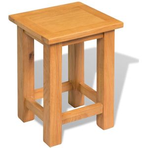 vidaXL - Bijzettafel - 27x24x37 - cm - massief - eikenhout