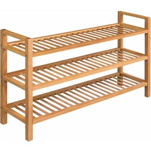 VidaXL-Schoenenrek-met-3-schappen-100x27x60-cm-massief-eikenhout