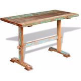 VidaXL Eettafel op Voet 120x58x78 cm Massief Gerecycled Hout