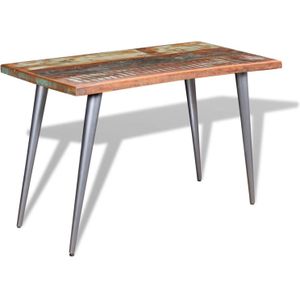 VidaXL Eettafel 120x60x76 cm - Massief Gerecycled Hout