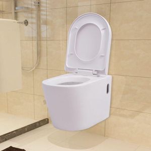 Wandtoilet - Wit Glazend - Keramiek - Soft-Close
