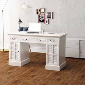 Bureau Ministre wit 140x48x80 cm