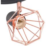 Plafondlamp met 3 spotlights E14 zwart en koperkleurig