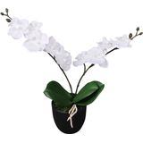 Künstliche Orchidee mit Topf 30 cm Weiß vidaXL
