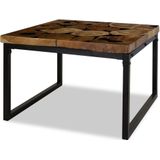 VidaXL Salontafel Teakhout en Hars 60x60x40 cm