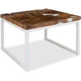 VidaXL Salontafel Teakhout en Hars 60x60x40 cm