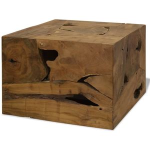 vidaXL - Salontafel - Bruin - Echt Teakhout - 50x50x35 cm