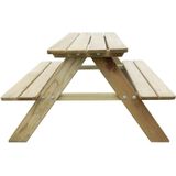 VidaXL Kinder Picknicktafel 89x89,6x50,8 cm - Grenenhout