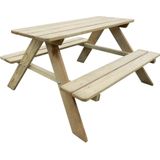 VidaXL Kinder Picknicktafel 89x89,6x50,8 cm - Grenenhout