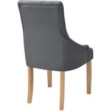 VidaXL Eetkamerstoelen 4 st. Stof Donkergrijs