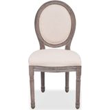 VidaXL Eetkamerstoelen 6 st. Stof Crème