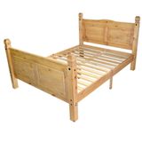VidaXL Bed met Matras Mexicaans Grenenhout - Corona-stijl 160x200 cm