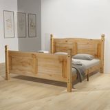VidaXL Bed met Traagschuim Matras Grenenhout - Corona-stijl 160x200 cm