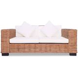 Vidaxl - 2-Sitzer-Sofa Natürliches Rattan