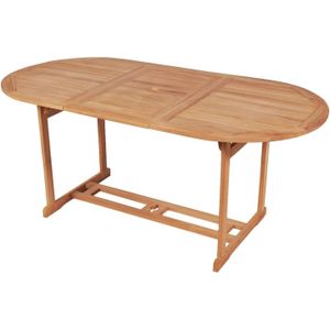 vidaXL Tuintafel 180x90x75 cm massief teakhout