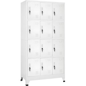 vidaXL - Lockerkast - met - 12 - compartimenten - 90x45x180 - cm